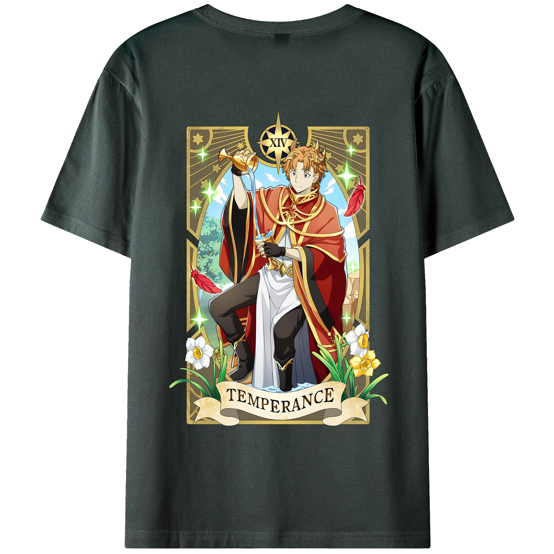 （画像用） 文豪ストレイドッグス Bungo Stray Dogs 綿100％ メンズ半袖Tシャツ（バックプリント） 通気性